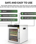 Premium Heavy Duty Freeze Dryer Machine With Twelve Stainless Steel Trays features removable trays and adjustable temperature settings.