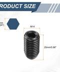 Heavy Duty High Carbon Steel M14 Ball Plungers 10 Pack 25mm Hex Socket Spring Loaded Grips for Pneumatic Tools size measurement.