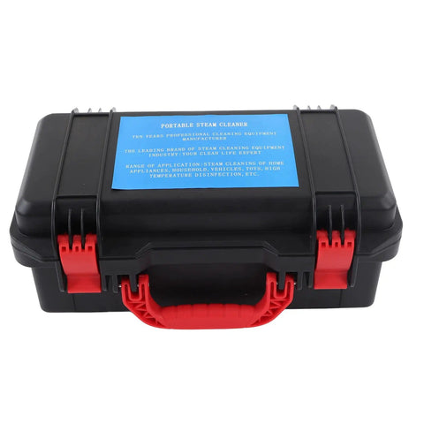 Black carrying case for Built Tough Heavy Duty Steam Cleaner With 4Ft Water Inlet Hose 1700W 110V US Plug.