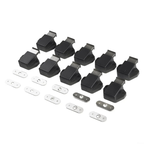Set of heavy duty magnetic cabinet door catches for silent soft close kitchen and bathroom drawers, black latches included.