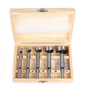 Professional Five Piece Self Centering Hole Saw And Forstner Drill Bit Set For Hardwood Plywood And Plastics in wooden case