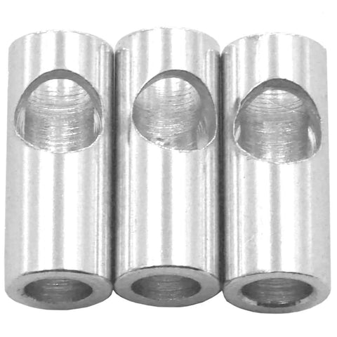 Premium 3 Pack Aluminum Shaft Adapter Sleeve Converts 3.17mm To 5mm For Hobbywing And Hsp Rc Cars Boats showing three aluminum sleeves.
