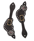 Dope Vintage Style Cow Leather Rhinestone Spur Strap With Adjustable Metal Buckle for horse riding gear