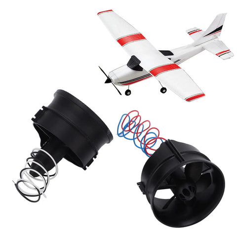 Electric Ducted Fan Kit With High Performance 2 Piece Propellers For EDF Jets Easy Assembly for RC model aircraft, black propeller parts.