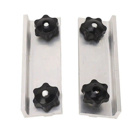 Two Piece T Track Stop Kit For Aluminum T Track Stop Blocks CNC Machining Clamps Low Profile Silver Anodized Locks Holders