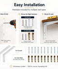 Heavy Duty 20 Inch L Shelf Brackets With 880 Lb Load Capacity, 1/5 Inch Thick Steel installation steps and hardware
