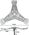 Washer Spinner Support and Rear Drum Spider Replacement for Kenmore and LG Washers showing dimensions