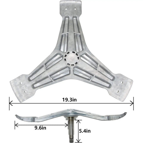 Washer Spinner Support and Rear Drum Spider Replacement for Kenmore and LG Washers showing dimensions