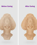 Before and after curing effect on a 3D printed model using UV Resin Curing Light For 3D Printers SLA DLP LCD Models 405nm UV LED Lamp