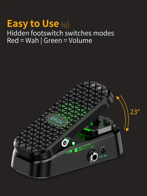 Two In One Wah And Volume Pedal For Electric Guitar With Custom RM Type Shielded Inductor And Pure Analog Tone Active Volume Control