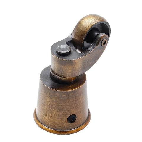 Antique Brass Caster Cups Set, Vintage Swivel Round Zinc Alloy Furniture Casters For Chair Table Shelf, 65.5mm 2.58in Wheels