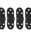 Zinc Alloy Flip Hinge Set Black Flap Cabinet Hardware Four Piece for folding tables and sewing machine counters