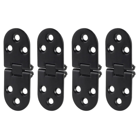 Zinc Alloy Flip Hinge Set Black Flap Cabinet Hardware Four Piece for folding tables and sewing machine counters