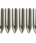 Glue On Field Points For Archery 12 Pack Stainless Steel Tips For 6mm Wooden Bamboo Arrows 7mm OD 6mm ID 1.181 Inch Long 54 Grain