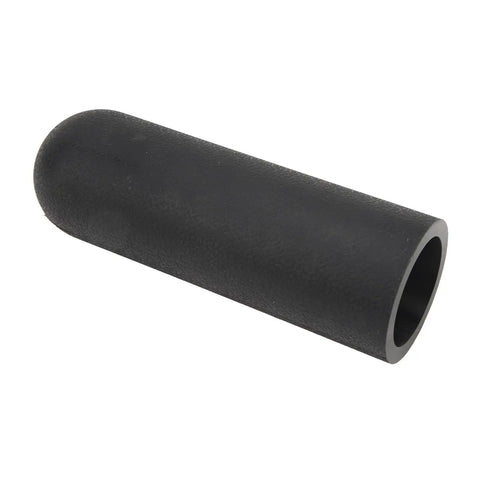 Black silicone barbell grip pad 20cm length 5cm diameter, anti slip handle cover for dumbbells in gym setting