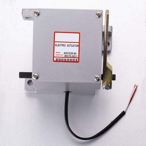 ADC225 24V Electronic Actuator for Generator Genset Engine, showing front casing and wiring detail, compatible with fuel pumps.