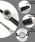 Double Head Nibbler Sheet Metal Cutter Tool with handle and components, stainless steel, for drills and saw attachments.