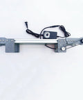 Compact Portable Automatic Belt Conveyor Table For Smooth Factory Lines With Anti Static Durable Pvc Moving Belt seen from above with control panel.