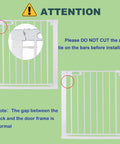 Extra Wide Walk Through Baby Gate For Kids And Pets with zip tie installation guide, durable safety gate for stairs and doorways