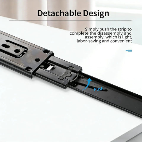 Soft Close Drawer Slides 20 Inch Heavy Duty 1 Pair Rugged Steel With Dual Ball Bearings For Smooth Quiet Opens And Long Lasting Durability Ideal For Kitchen Cabinets Dressers And Garage Drawers detachable release latch