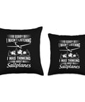 Soaring Sailplane Pilot Throw Pillow For Aviation Enthusiasts And Glider Lovers Decor, black with white sailplane print