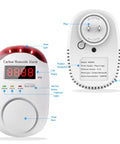 Portable Carbon Monoxide Detector 2 Pack For Travel And Home Plug In Wall With LED Digital Display Voice Alert Easy Plug
