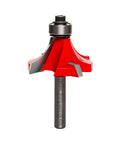 Freud Quadra Cut One Half Inch Radius Rounding Over Router Bit For Pro Woodworking With Four Flutes, Half Inch Bearing visible