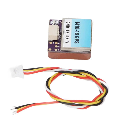 GPS Module For FPV Drones With M10 Chip, 10Hz Output, Ceramic Construction, 72 Channels, SH1.0 4P Connector, U Protocol Support shown.