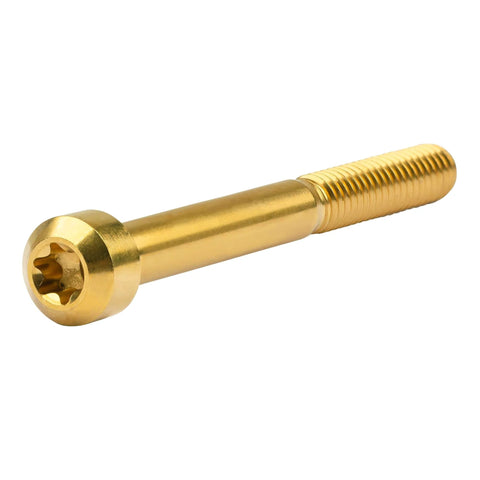 Titanium Torx Square Head Bolts M6x60mm Pack Of 5 Gold 6AL4V Grade 5 TC4 Titanium Alloy For Bicycle Motorcycle Car Built Tough With 5mm Hex And T30 Torx