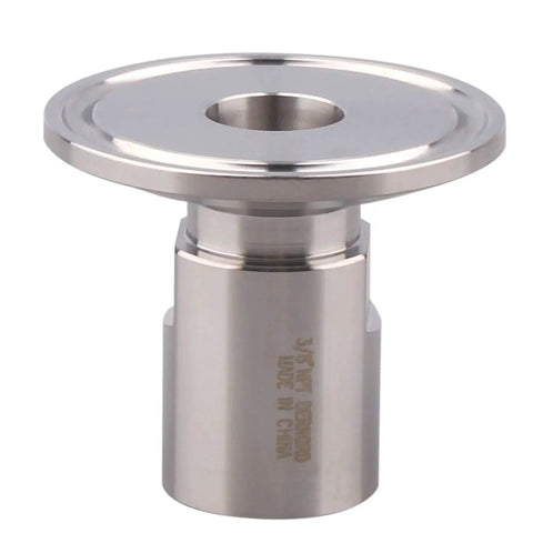 One And A Half Inch Tri Clamp To Three Eighths Inch FNPT Ferrule Sanitary Pipe Fitting Stainless Steel 304 for food and dairy