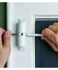 Beefy White Zinc Alloy Adjustable Spring Door Closer installation on surface-mounted door for 20 to 70KG doors
