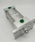 Premium Boss Grade Three Stage Aluminum Pneumatic Air Cylinder, compact design with aluminum body and green accents.