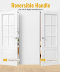 Knurled Brushed Gold Dummy Door Lever For Interior Doors Anti Slip Pull Only No Turn Heavy Duty Reversible handle demonstration