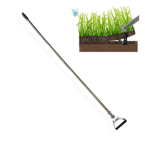 Stirrup Hoe Replacement Head Set for Hula Hoe Garden Weeder 304 Stainless Steel Durable 2 Pack with Dual Cutting Edges in use