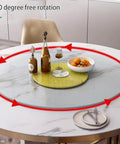 Large Tabletop Rotating Lazy Susan Turntable In Bright Yellow With Slick Silent Spin And Zero Drama Tempered Glass Build That Runs As A Sweet Kitchen Workhorse For Families, featuring 360-degree rotation with dishes.
