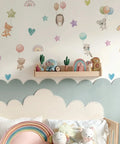 Self Adhesive Boho Sunrise Wall Decals Half Sun Set Of 12 Sheets PVC Not Removable Kid Friendly Bedroom Decor on nursery wall