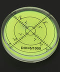 Ycauty Bubble Spirit Level 60 * 12mm Degree Marked Surface Circular Level in vibrant yellow color with degree markings.