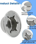 Detailed view of Heavy Duty Push On Pushnut Caps Set for Half Inch Axles, showing smooth surface, alloy material, and stamping process.