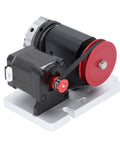 Built Like A Tank Cnc Fourth Axis Rotary Module Kit With High Torque 42 Stepper Motor And Four To One Belt Drive featuring red pulley.