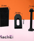 8mm Clamp Kit Set For HV4 And HV6 Rotary Tables Tool Steel Build showing clamp, tee nut, and bolt with dimensions