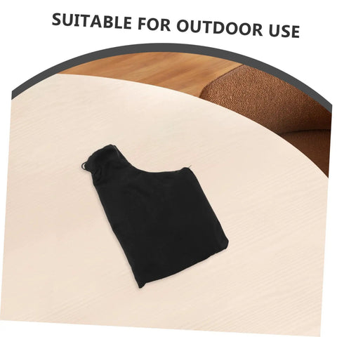 Heavy Duty Sawdust Collection Bag For Miter Saws And Bench Planers Featuring No Sweat Setup on a work surface.