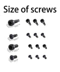 All In One Doorbell Charger For Ring ADT Aiwit Cameras With Included Screwdriver Tool Kit screw sizes illustration