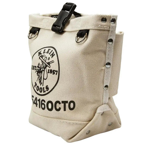 Bull-Pin And Bolt Bag Tool Pouch No 4 Canvas with Tunnel Connection featuring double bottom and D-rings in 5x5x9 inch size