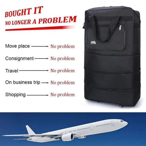 Expandable 18 To 30 Inch Duffle Bag On Wheels For Gym Camping Weekend Trips And Business Travel Water Resistant Oxford Fabric