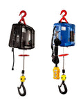 Professional Grade Electric Hoist With Portable Winch Design 500Kg Capacity Steel Wire Rope Lifter in black and blue.