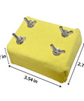Replaceable Grill Brush Head Bristle Free BBQ Cleaner Rock Solid Scraping Blade for Cast Iron and Stainless Steel Grates, yellow pad dimensions 3.54x2.76x1.97 in
