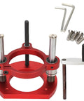 Rugged Adjustable Router Lift Made Of Solid Aluminum With Dual Stainless Steel Rods Runs Smooth As Butter Fits 65mm Trimmers Quick Under Table Insert Base Plate with accessories