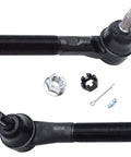 4WD Front 7pc Track Bar And Tie Rods Kit For 00-02 Ram 2500 3500 Includes Inner Outer Tie Rod Ends And Adjustable Sleeves Beefed Up Steering Upgrade For Dodge Ram 1500 4WD, black tie rod ends