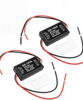 Two Pack Hella Noticeable Strobe Flasher Module For Led Brake And Tail Lights Universal 12V 24V showing two black relay modules with wires.