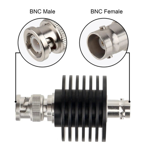 Beefy High Power RF Coax Attenuator 30dB BNC Male to Female 50 Ohm 10W heavy duty signal reduction for testing telecom gear